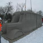 Aufstellung des zweiten Denkmal-Busses